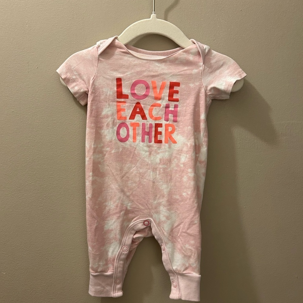 Okie Dokie One Piece with Love Each Other Print